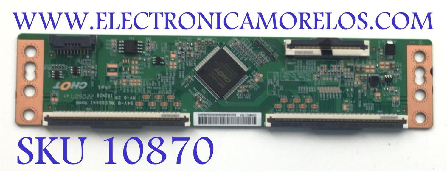 T-CON PARA TV HISENSE / NUMERO DE PARTE E3CCBB580004 / CV580U1-T01 / E3CCBB5800040G / PANEL HD580Y1U92-L2\S0\SM\ROH / DISPLAY CV580U1-T01 REV:02 / MODELOS 58R6E3 / 58A6HV